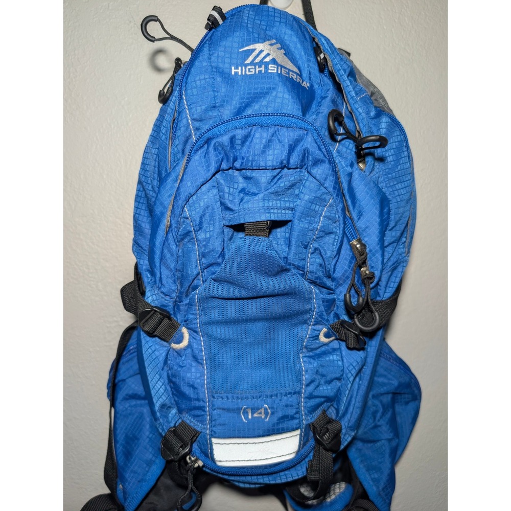 High Sierra Hydration Backpack Unisex OS Blue Good 2.0L Bladder Ripstop Hiking
